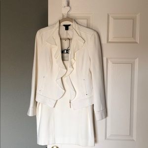 White House black market off white suit.